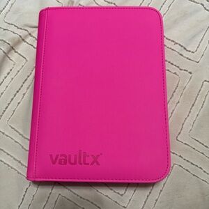 Vault X 4-Pocket Exo-Tec® Zip Trading Card Binder Neon Pink